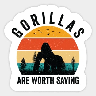 World Wildlife Day Gorilla Wildlife Animal Conservation Sticker